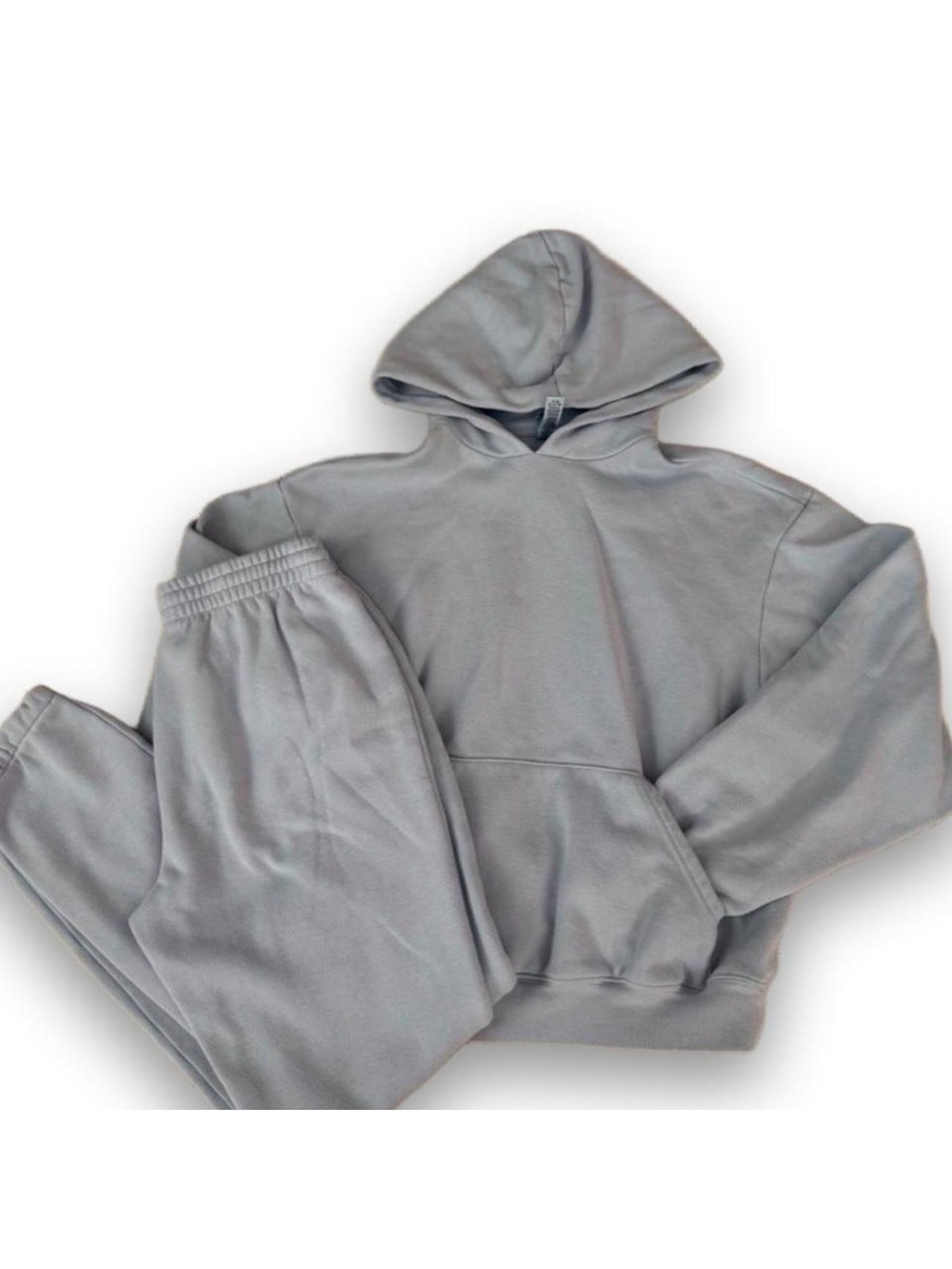 skims “steel blue” hoodie and sweatpants set